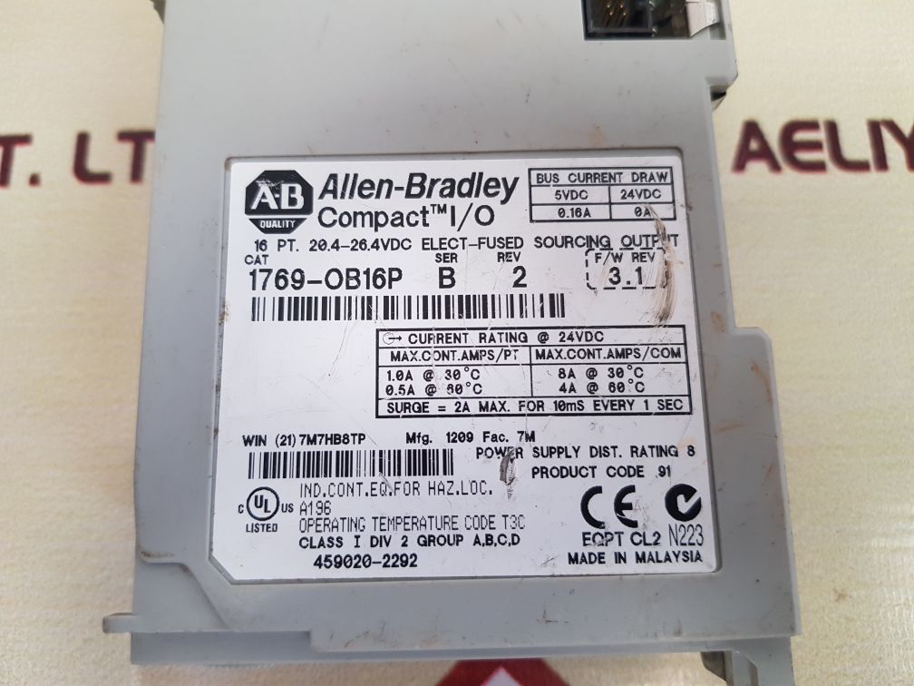 Allen Bradley Ob P Ser B Compact I O Module Aeliya Marine