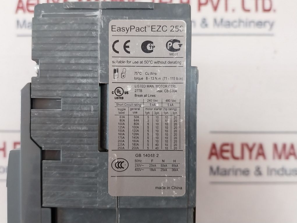 Schneider Electric Ezc 250h Circuit Breaker Aeliya Marine