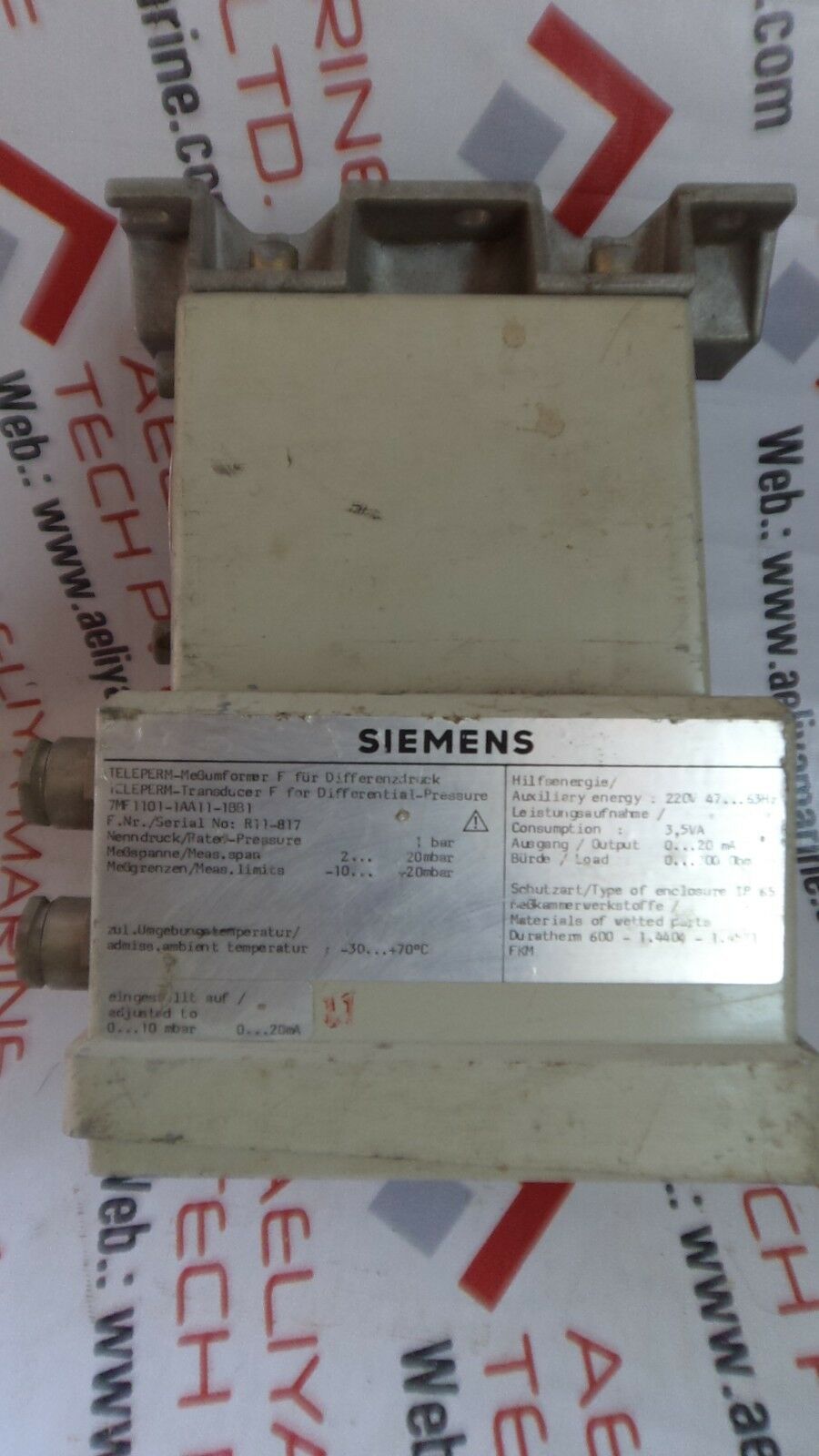 SIEMENS 7MF1101-1AA11-1BB1 TELEPERM TRANSDUCER-1432 (1)