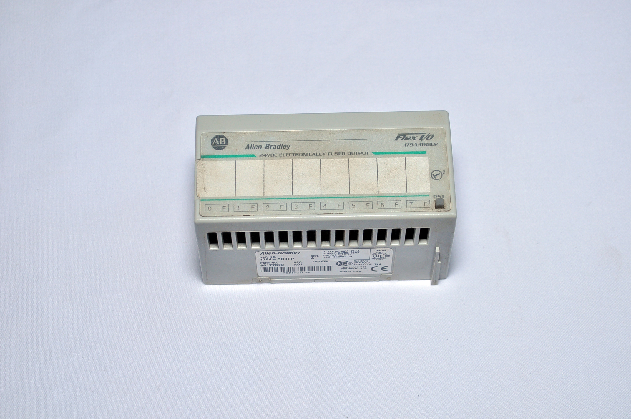 ALLEN BRADLEY FLEX I/O 1794-OB8EP 24VDC ELECTRONICALLY FUSED OUTPUT