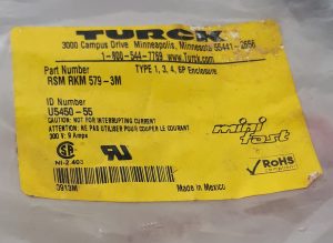 TURCK RSM RKM 579-3M NETWORK MINIFAST CORDSET