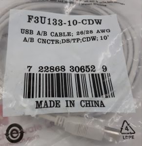 F3U133-10-CDW USB A/B CABLE