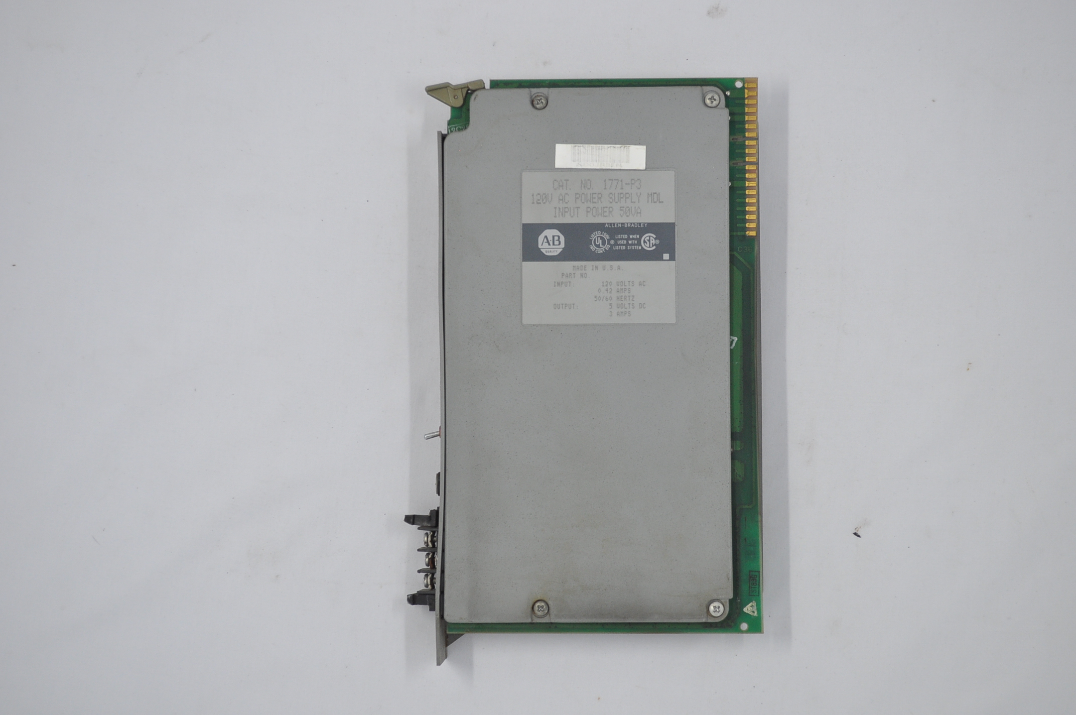 ALLEN-BRADLEY 1771-P3 120V AC POWER SUPPLY MDL