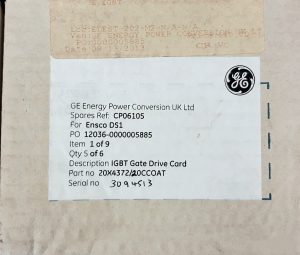 GE ENERGY 20X4372/20CCOAT IGBT GATE DRIVE CARD