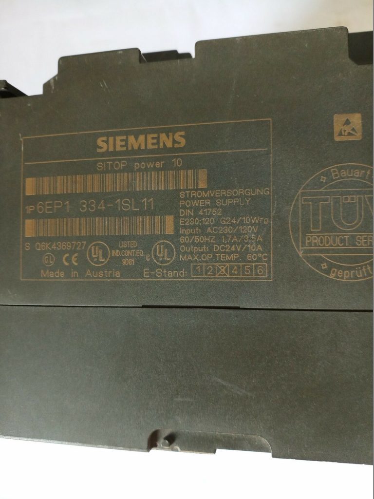 SIEMENS SITOP POWER 10 1P 6EPI 334-1SL11 POWER SUPPLY