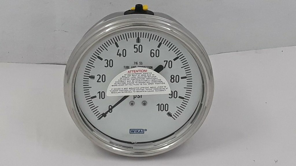 WIKA INSTRUMENTS 9745882 INDUSTRIAL PRESSURE GAUGE 0-100 PSI