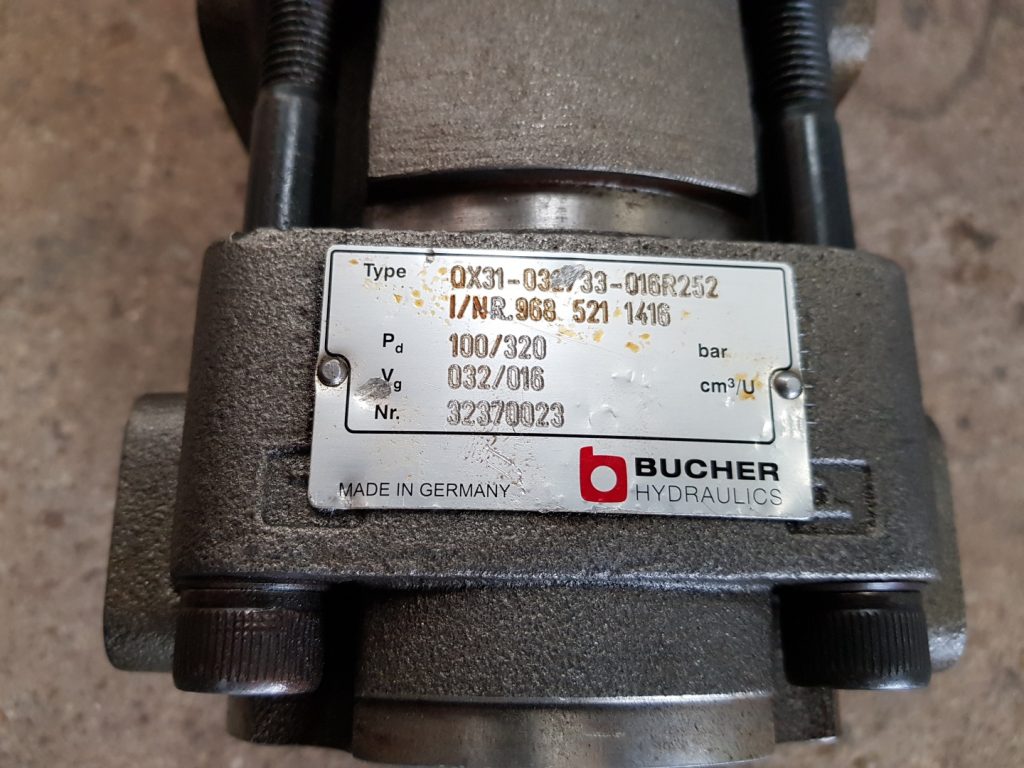 BUCHER HYDRAULICS QX31-032/33-016R252 HYDRAULIC PUMP