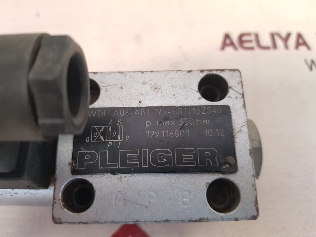 PLEIGER WDEFA06-AB1-1/X-HS1T13Z546 HYDRAULIC DIRECTIONAL VALVE