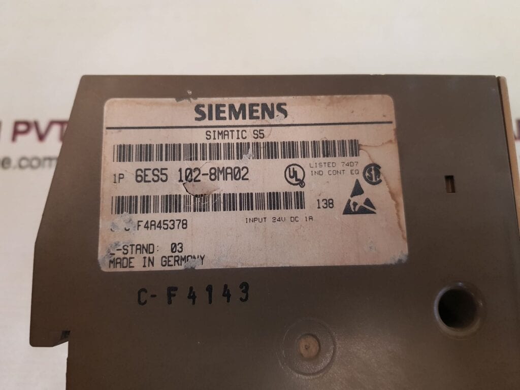 SIEMENS SIMATIC S5-100U 6ES5 102-8MA02 CPU MODULE