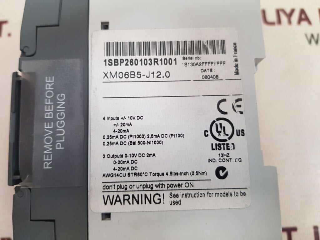 ABB XM06B5-J12.0 MODULE 1SBP260103R1001