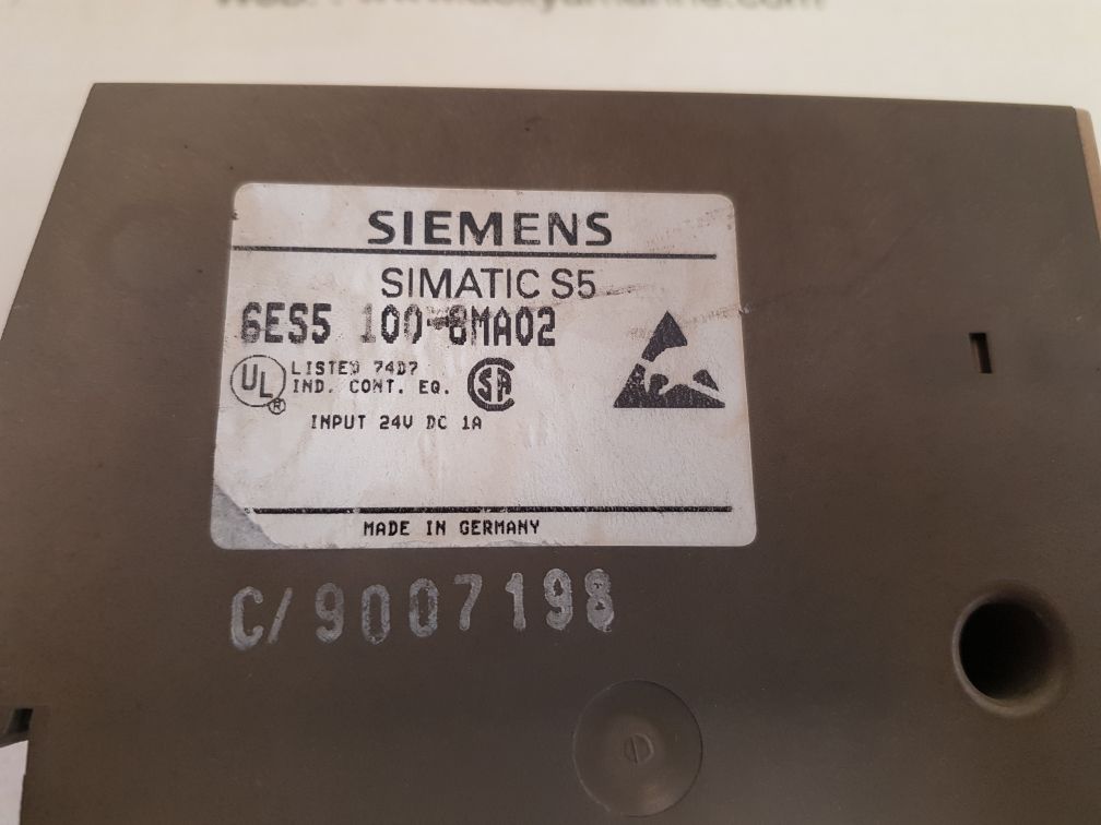 SIEMENS SIMATIC S5-100U MODULE 6ES5 100-8MA02