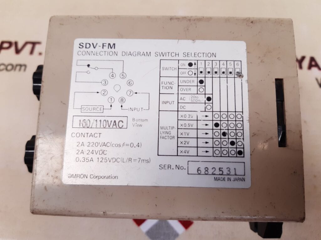 OMRON SDV-FM6 VOLTAGE SENSOR