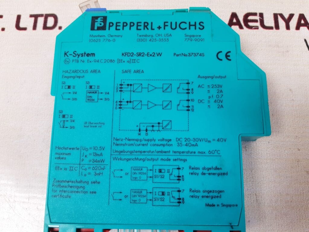 PEPPERL+FUCHS K-SYSTEM KFD2-SR2-EX2.W SWITCHING AMPLIFIER