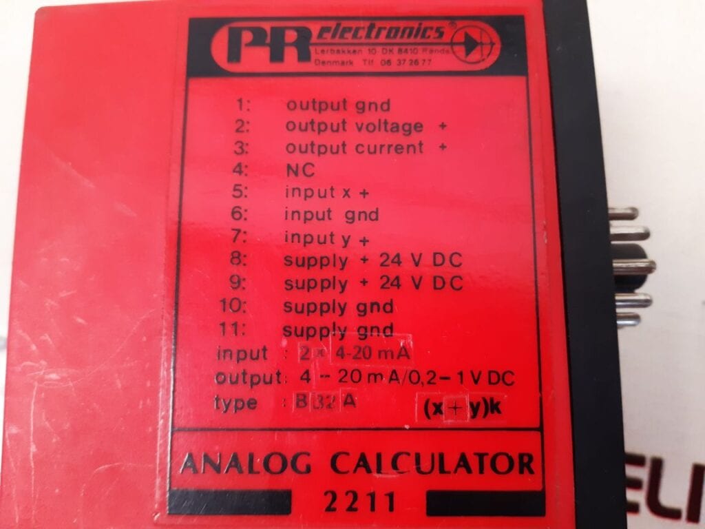 PR ELECTRONICS 2211 ANALOG CALCULATOR BB2A(X+Y)K