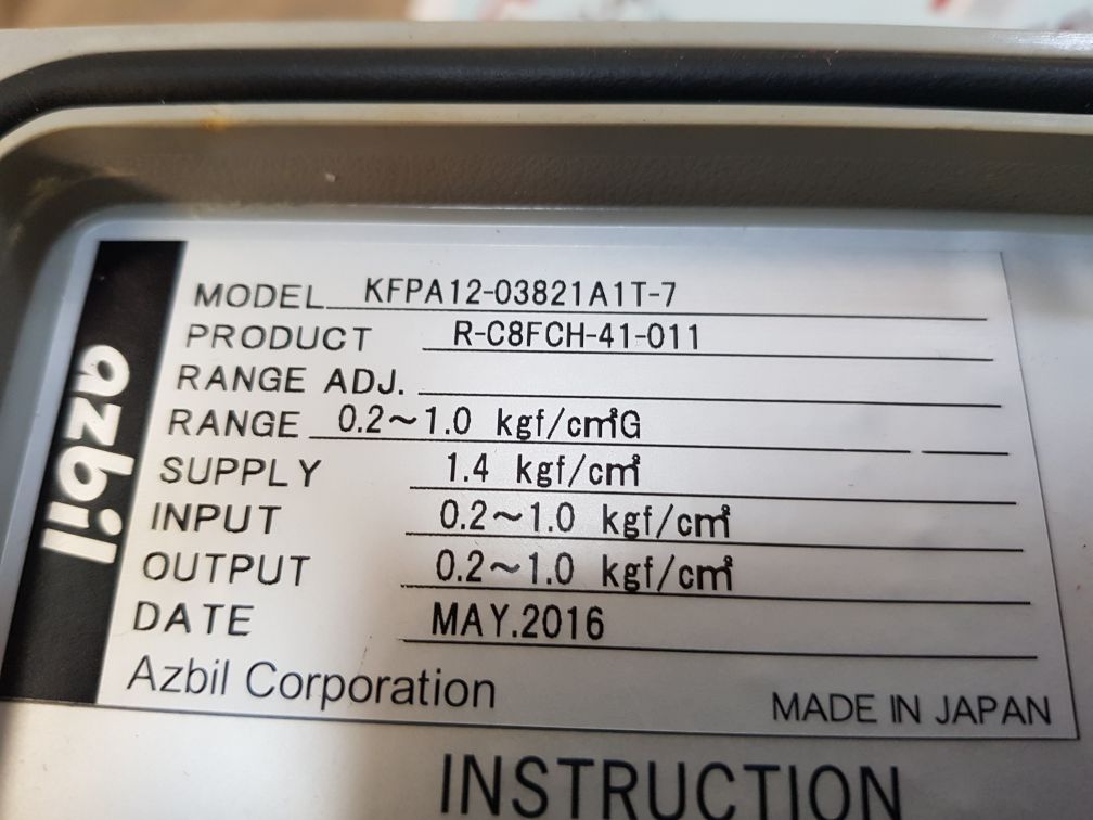 AZBIL KFPA12-03821A1T-7 BLR LEVEL CONTROLLER