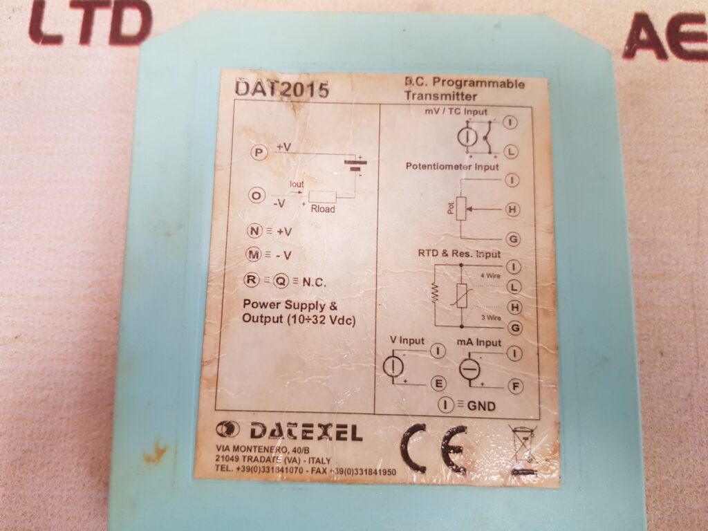 DATEXEL DAT2015 PC PROGRAMMABLE TRANSMITTER