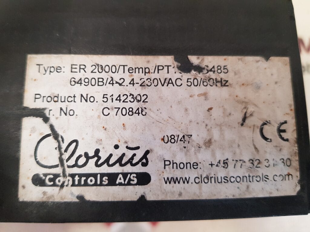 CLORIUS ER 2000 TEMPERATURE CONTROLLER 5142302