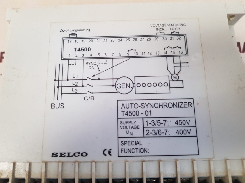 SELCO T4500-01 AUTO-SYNCHRONIZER 367418