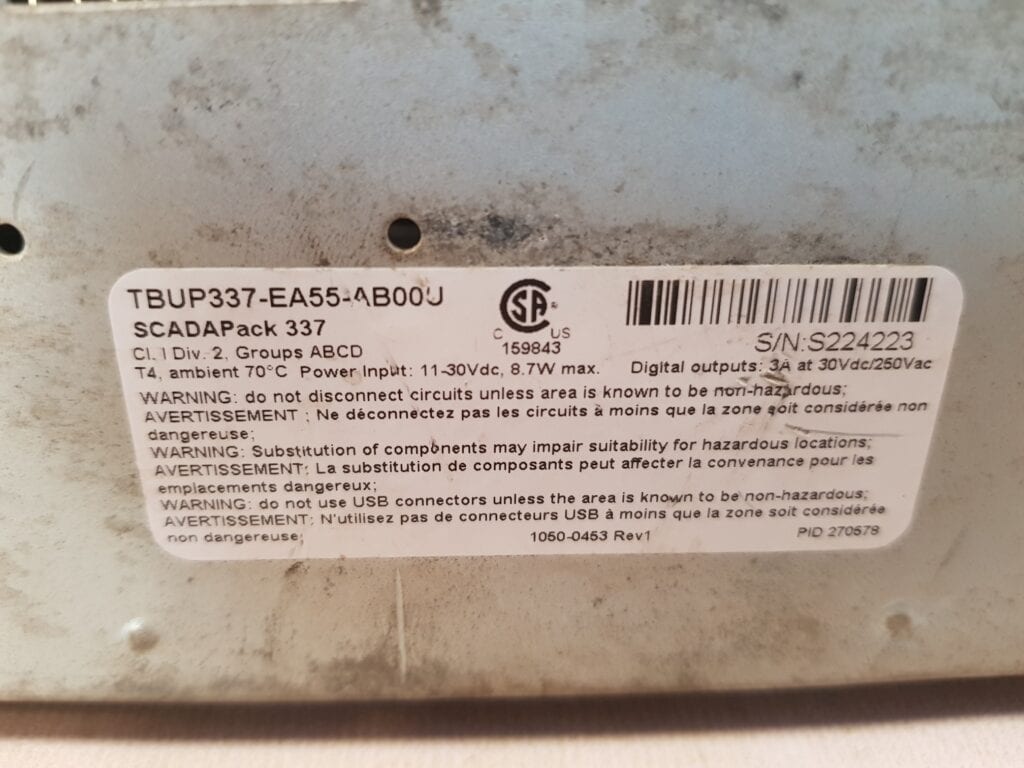 SCHNEIDER ELECTRIC TBUP337-EA55-AB00U REMOTE TELEMETRY UNIT