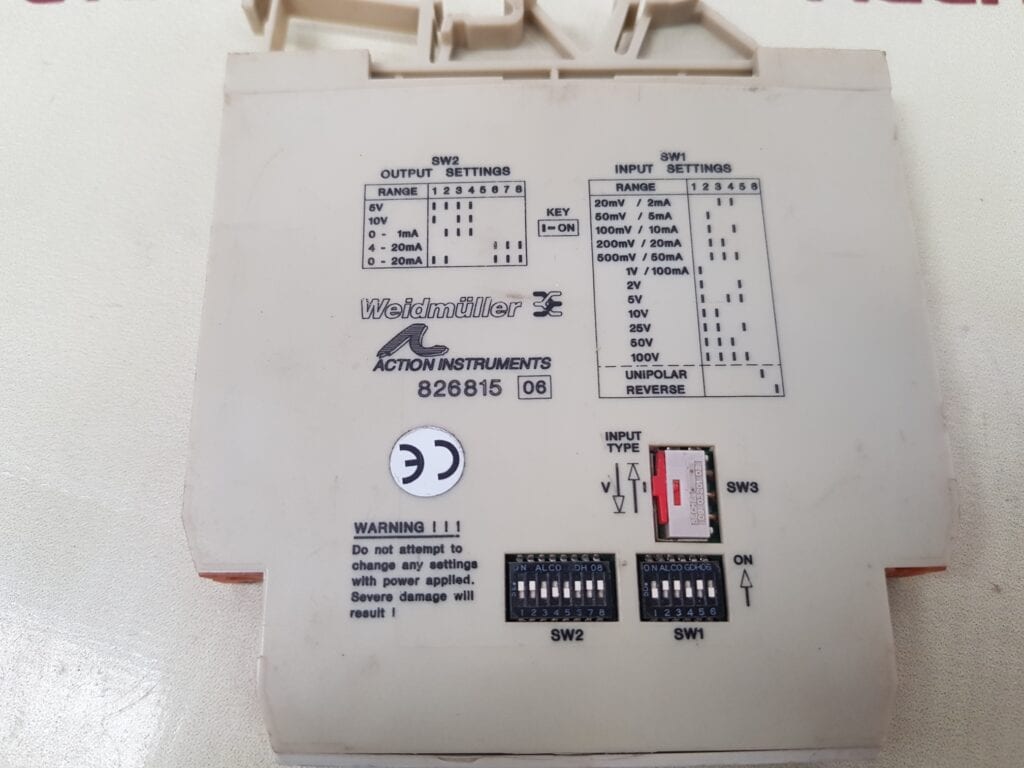 WEIDMULLER 826815 ANALOG TRANSMITTER 826815 06