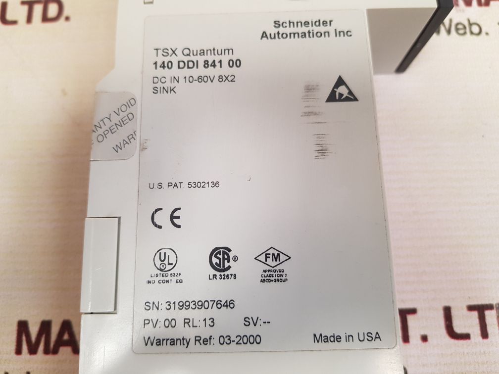 SCHNEIDER TSX QUANTUM 140 DDI 841 00 MODULE