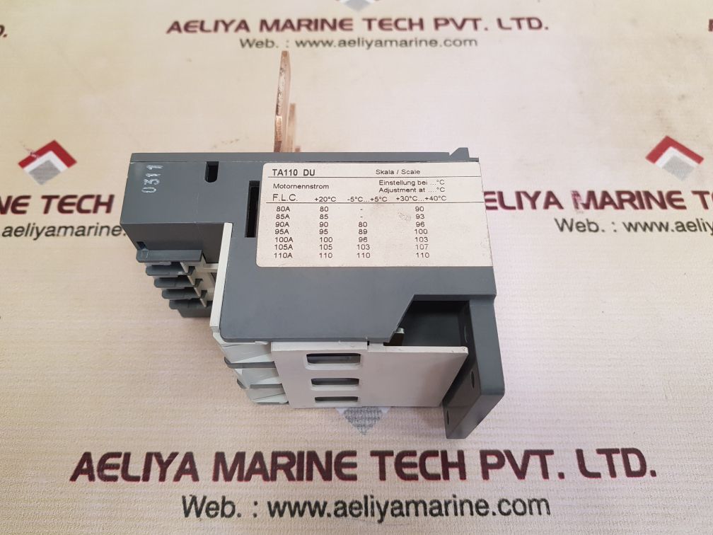 ABB TA110DU THERMAL OVERLOAD RELAY TA110DU110