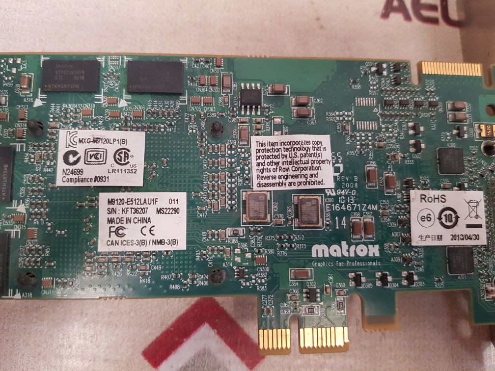 MATROX F2462-00 VIDEO GRAPHICS CARD E164671Z4M