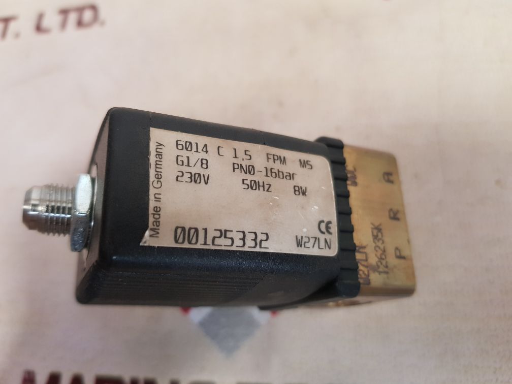 SOLENOID VALVE 6014 C 1,5 FPM MS