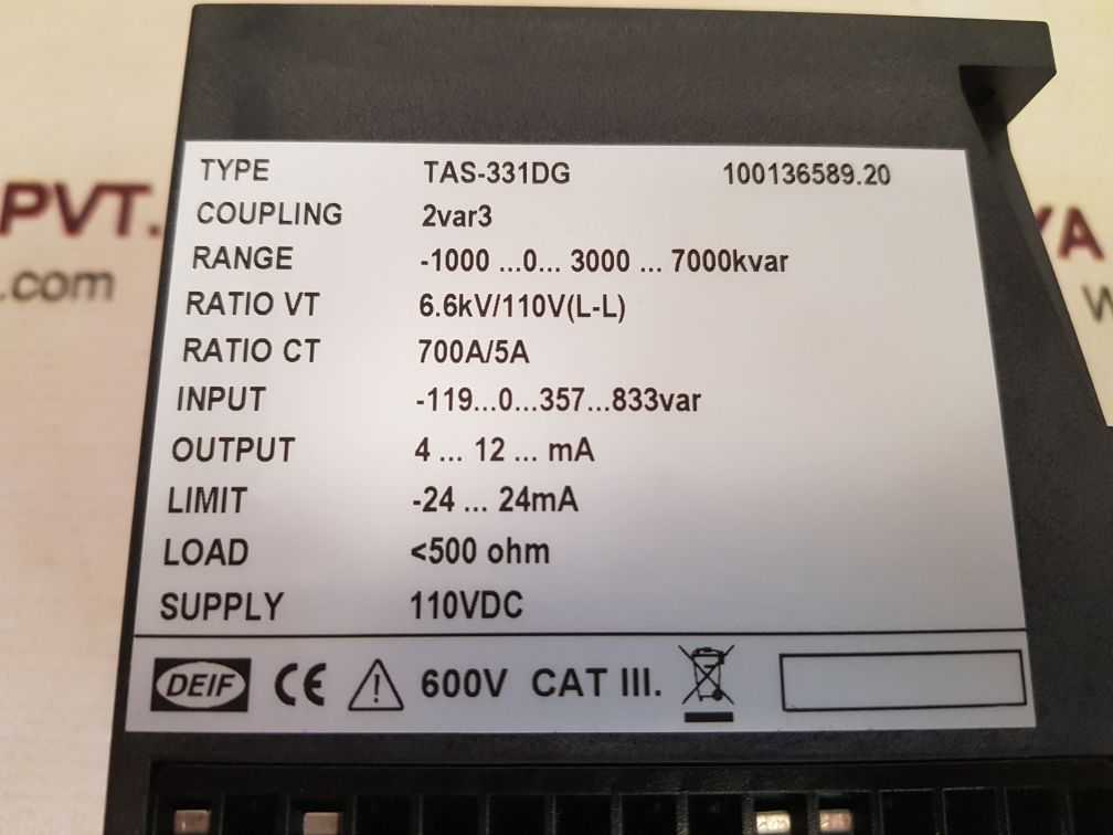 DEIF TAS-331DG POWER TRANSDUCER