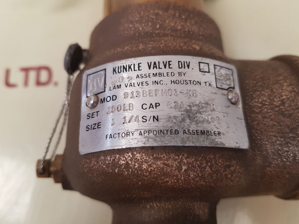 KUNKLE VALVE 913BEFM03-KE RELIEF VALVE