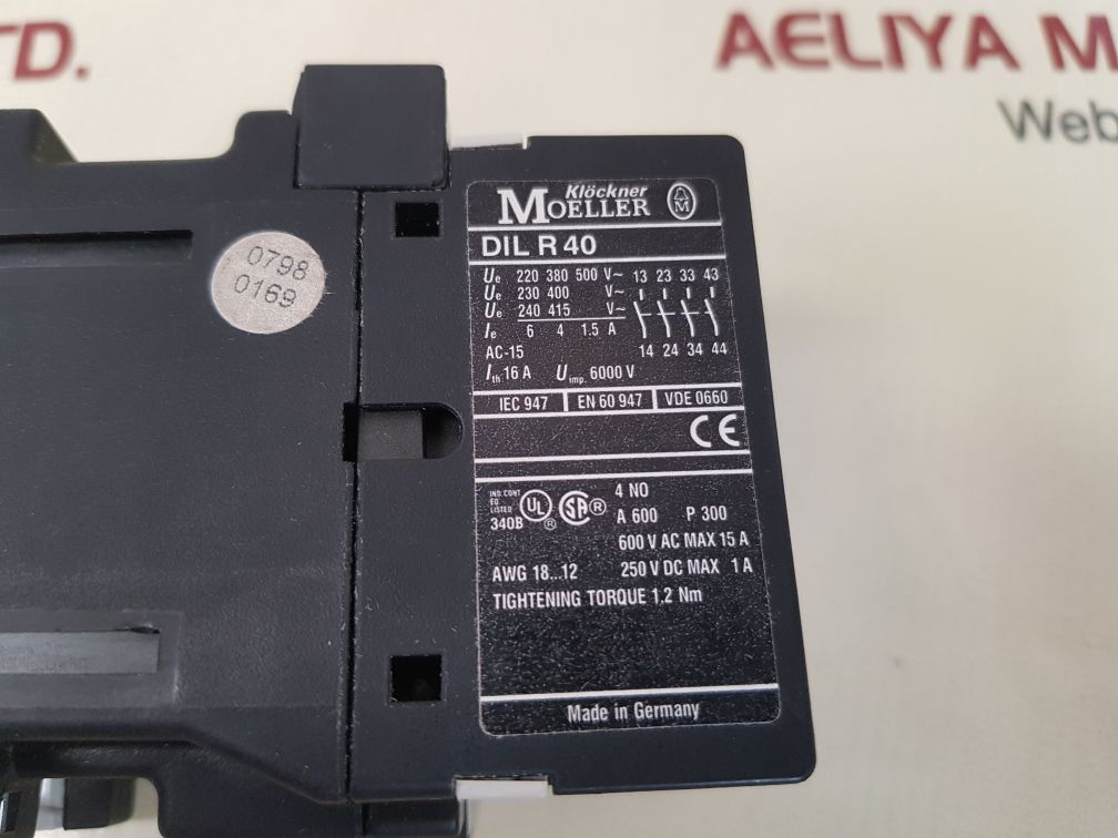 KLÖCKNER MOELLER DIL R 40 SYSTEM CONTACTOR RELAY