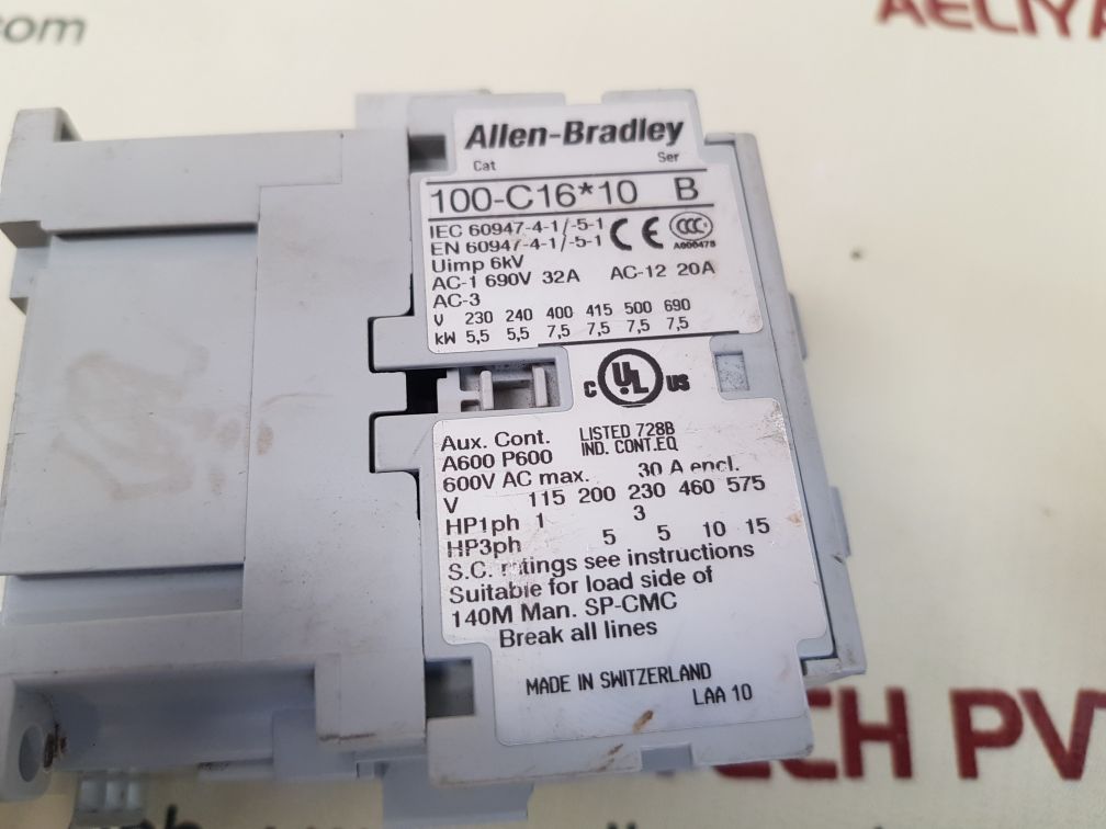 ALLEN-BRADLEY 100-C16*10 CONTACTOR 24V 50/60HZ