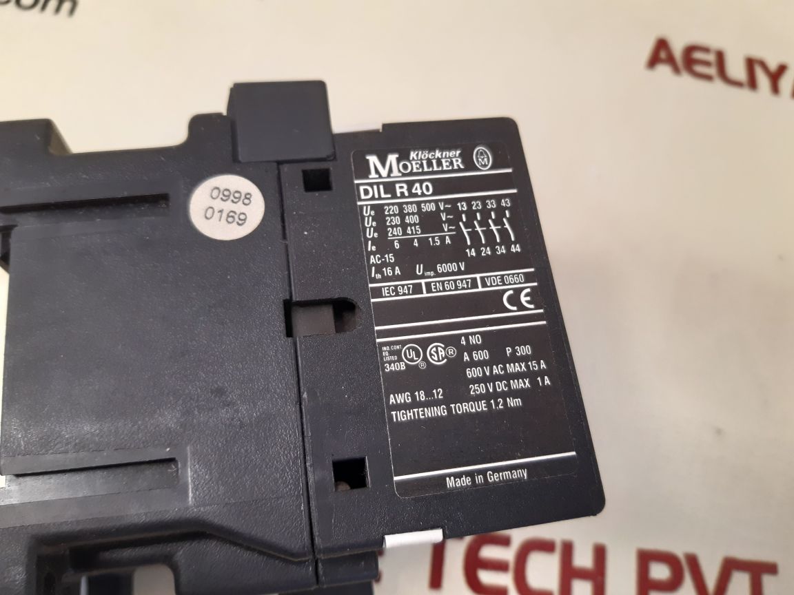 KLOCKNER MOELLER DILR40 SYSTEM CONTACTOR RELAY