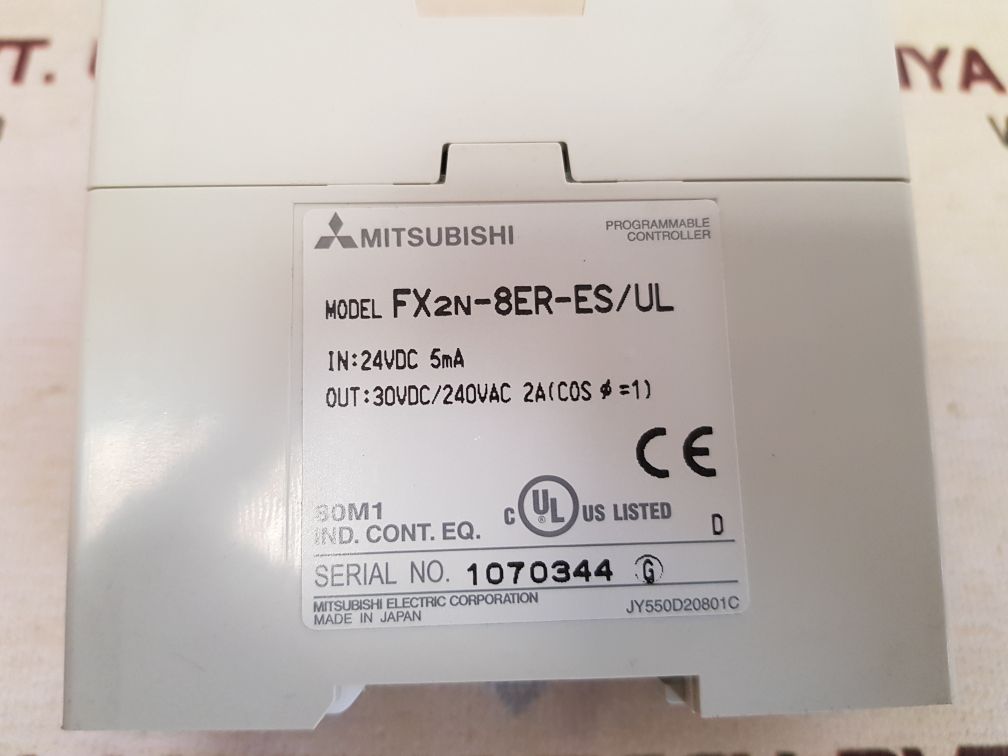 MITSUBISHI FX2N-8ER-ES/ UL PROGRAMMABLE CONTROLLER