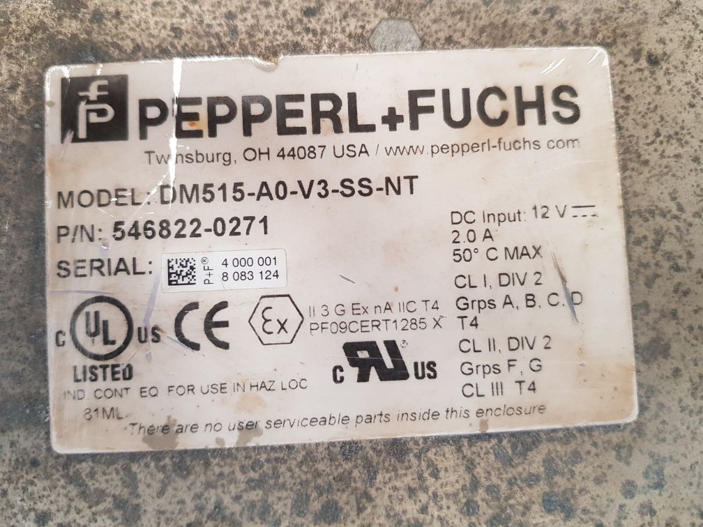 PEPPERL+FUCHS DM515-A0-V3-SS-NT