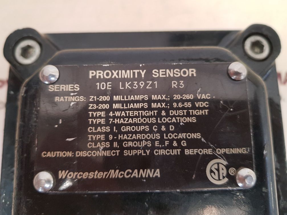 WORCESTER/MCCANNA 10E LK39Z1 R3 PROXIMITY SENSOR