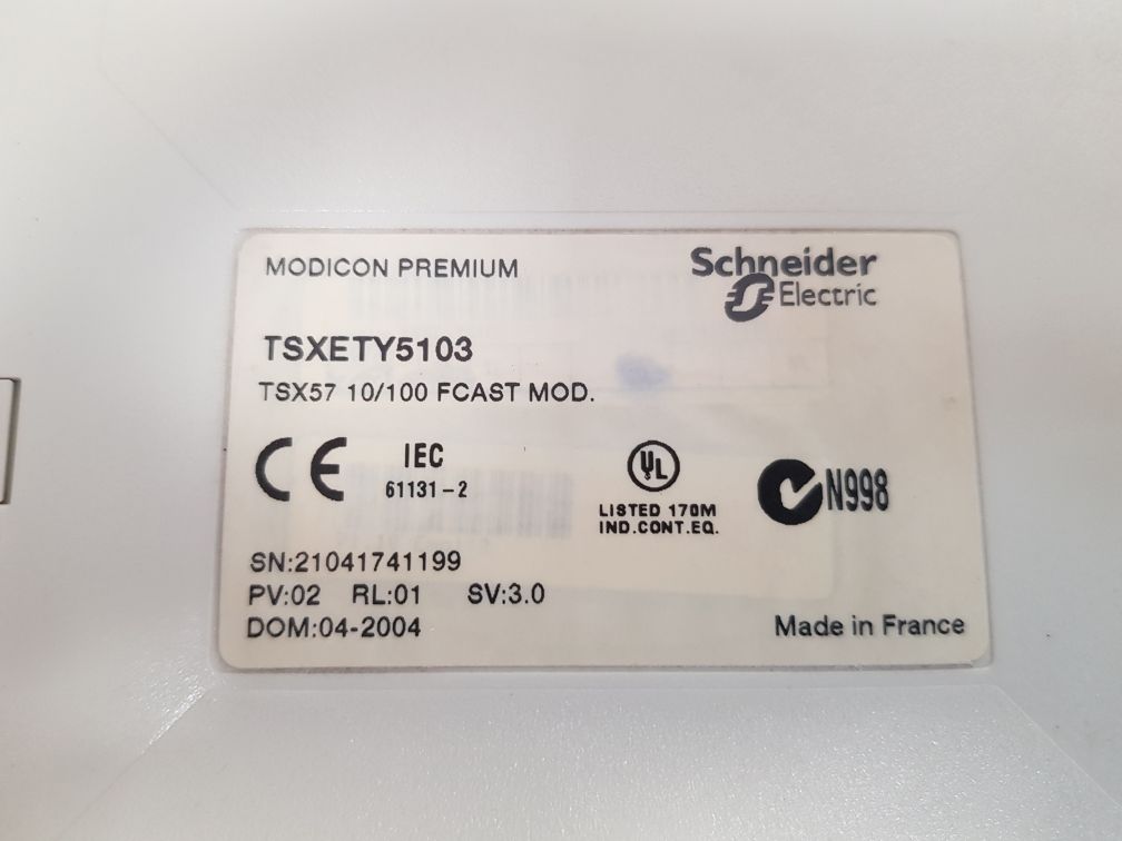 SCHNEIDER MODICON TSXETY5103 ETHERNET TCP/IP MODULE