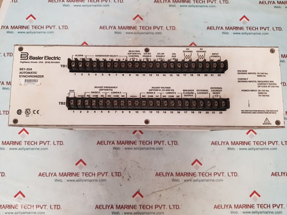 BASLER ELECTRIC BE1-25A AUTOMATIC SYNCHRONIZER MODULE