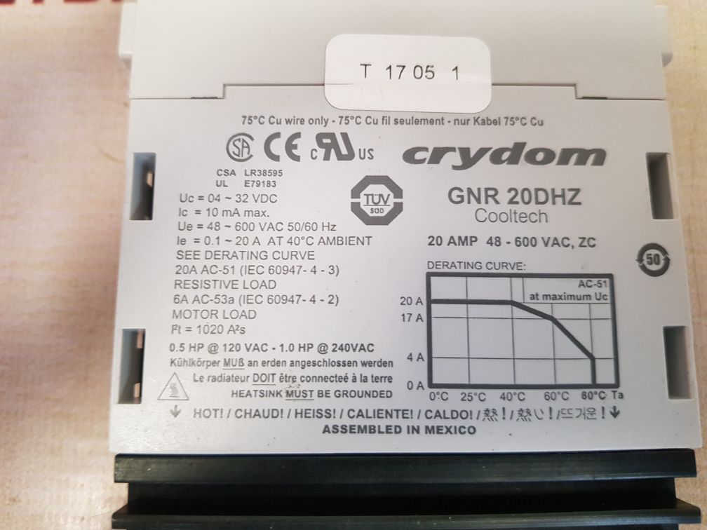 CRYDOM GNR20DHZ COOLTECH SOLID STATE RELAYS