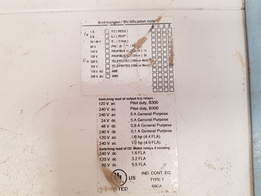 SIEMENS 7SJ6111-5EB20-1FA0 OVERCURRENT PROTECTION AND CONTROL 7SJ6111 - 5EB20 - 1FA0/EE