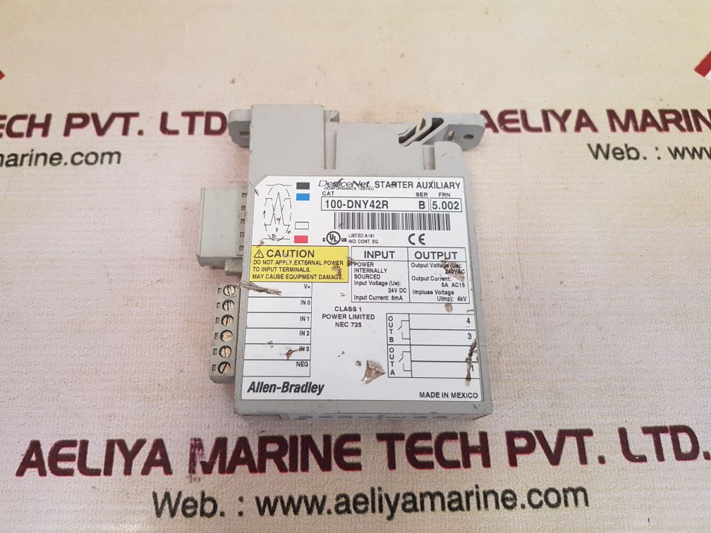 ALLEN-BRADLEY 100-DNY42R DEVICENET SYSTEM ACCESSORY MODULE