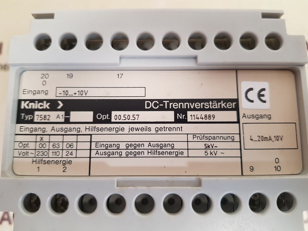 KNICK 00.50.57 DC ISOLATION AMPLIFIER