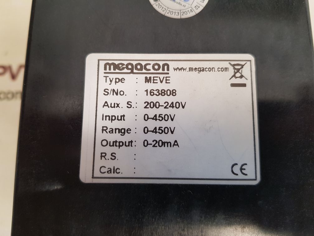 MEGACON MEVE MEASURING CONVERTER RANGE: 0-450V