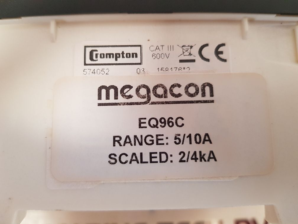 CROMPTON MEGACON EQ96C AMP METER RANGE: 5/10A