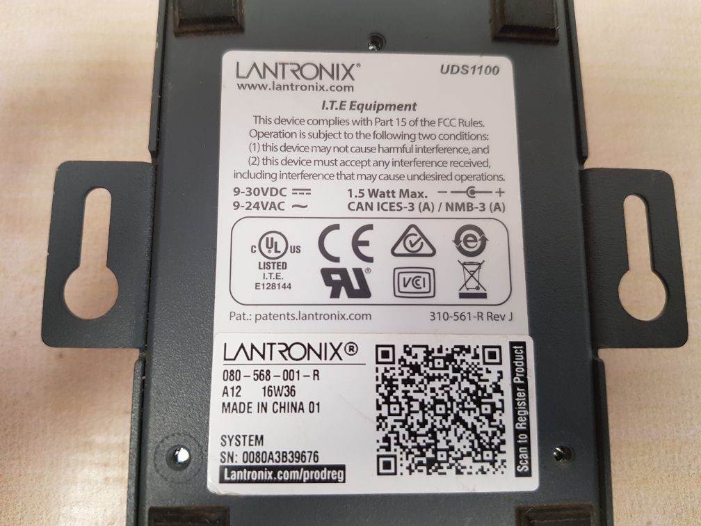 LANTRONIX UDS1100 UDS UNIVERSAL DEVICE SERVER