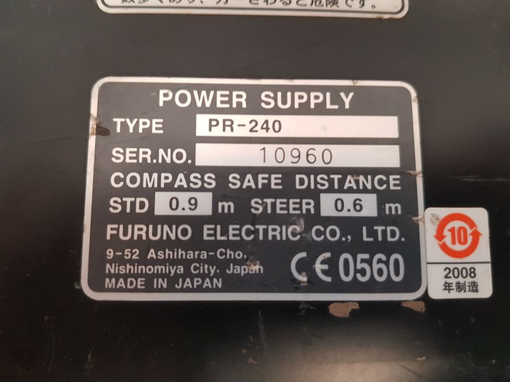 FURUNO ELECTRIC PR-240 AC-DC POWER SUPPLY