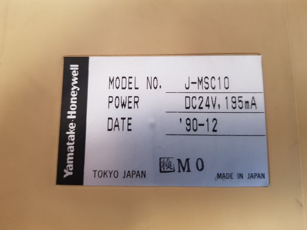 YAMATAKE-HONEYWELL MSC10 CONTROL MODULE J-MSC10