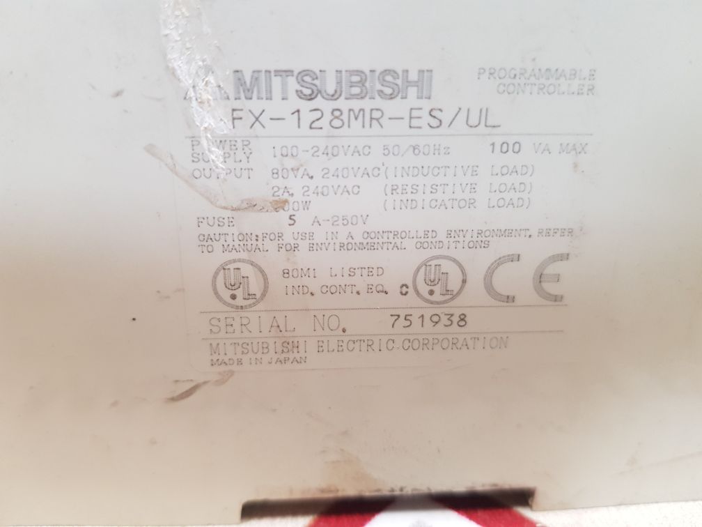 MITSUBISHI FX-128MR-ES/UL PROGRAMMABLE CONTROLLER
