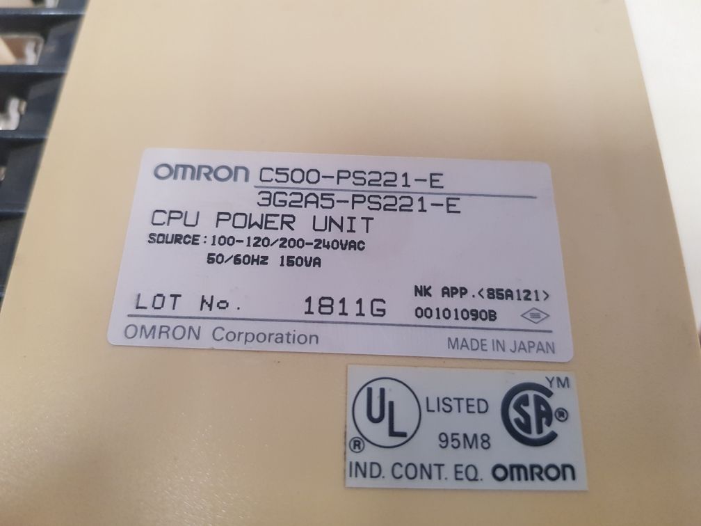 OMRON C500-PS221-E CPU POWER UNIT 3G2A5-PS221-E