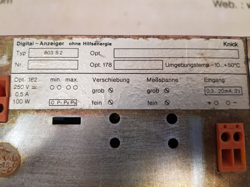 KNICK 803 S2 CM DIGITAL INDICATOR